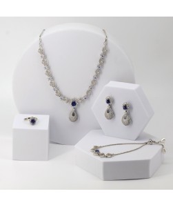 Celestial Elegance – Purple Stone Diamond Look Jewellery Set