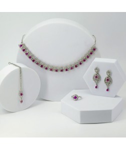 Magenta Majesty – Heritage-Inspired Choker Jewelry Set